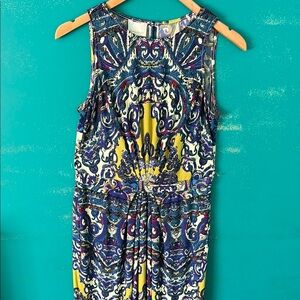 Donna Morgan Blue and White Sleeveless Sundress